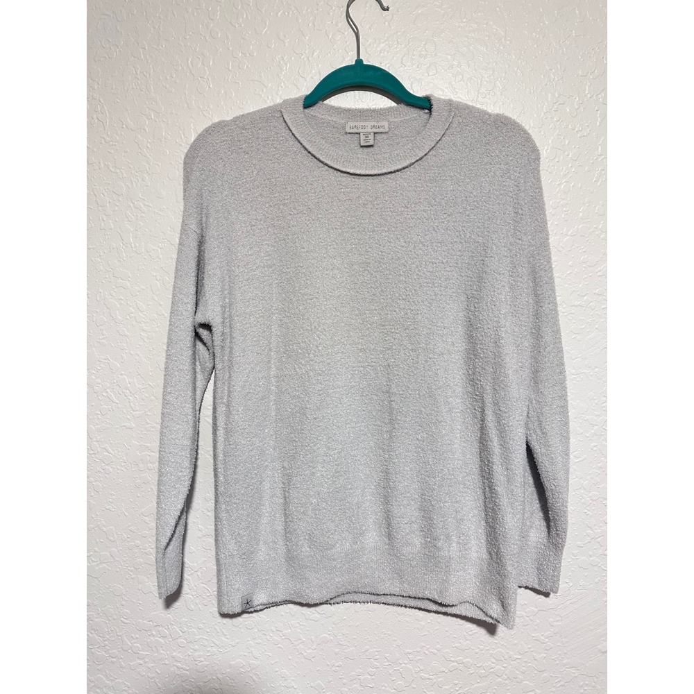 Barefoot Dreams Cozy Chic Lite Crew Neck Sweater Gray Women's XS